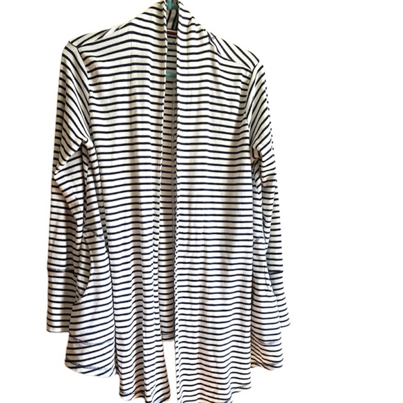 NWT TOMMY HILFIGER Cardigan Womens sz M Blue White stripes NEW - Picture 6 of 10